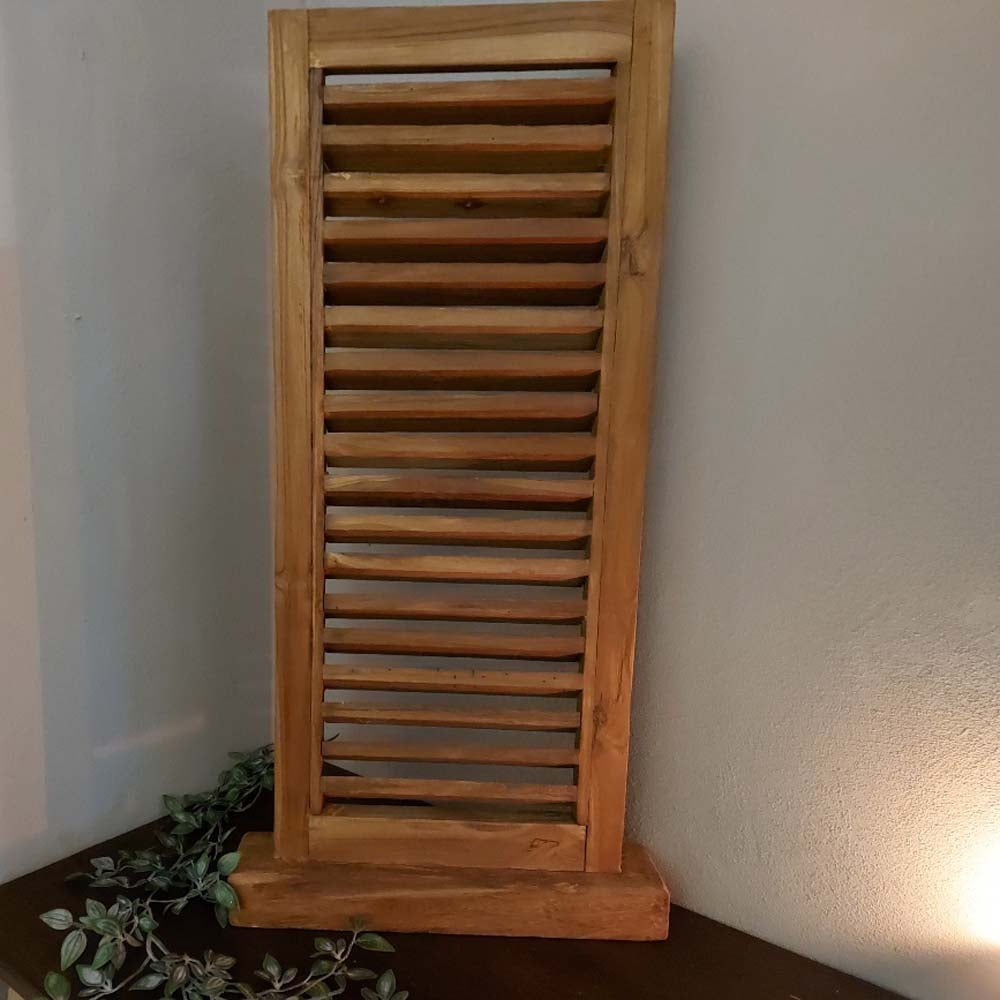 Luik hout op voet 30 x 42 cm naturel Luik hout op voet 30 x 42 cm naturel