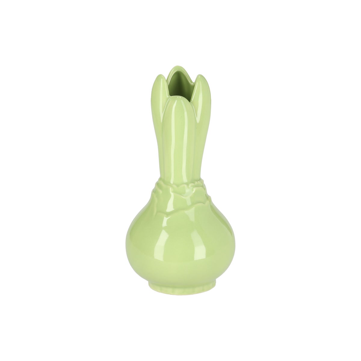 Vaas 14 cm wit, geel, groen Vaas 14 cm wit, geel, groen