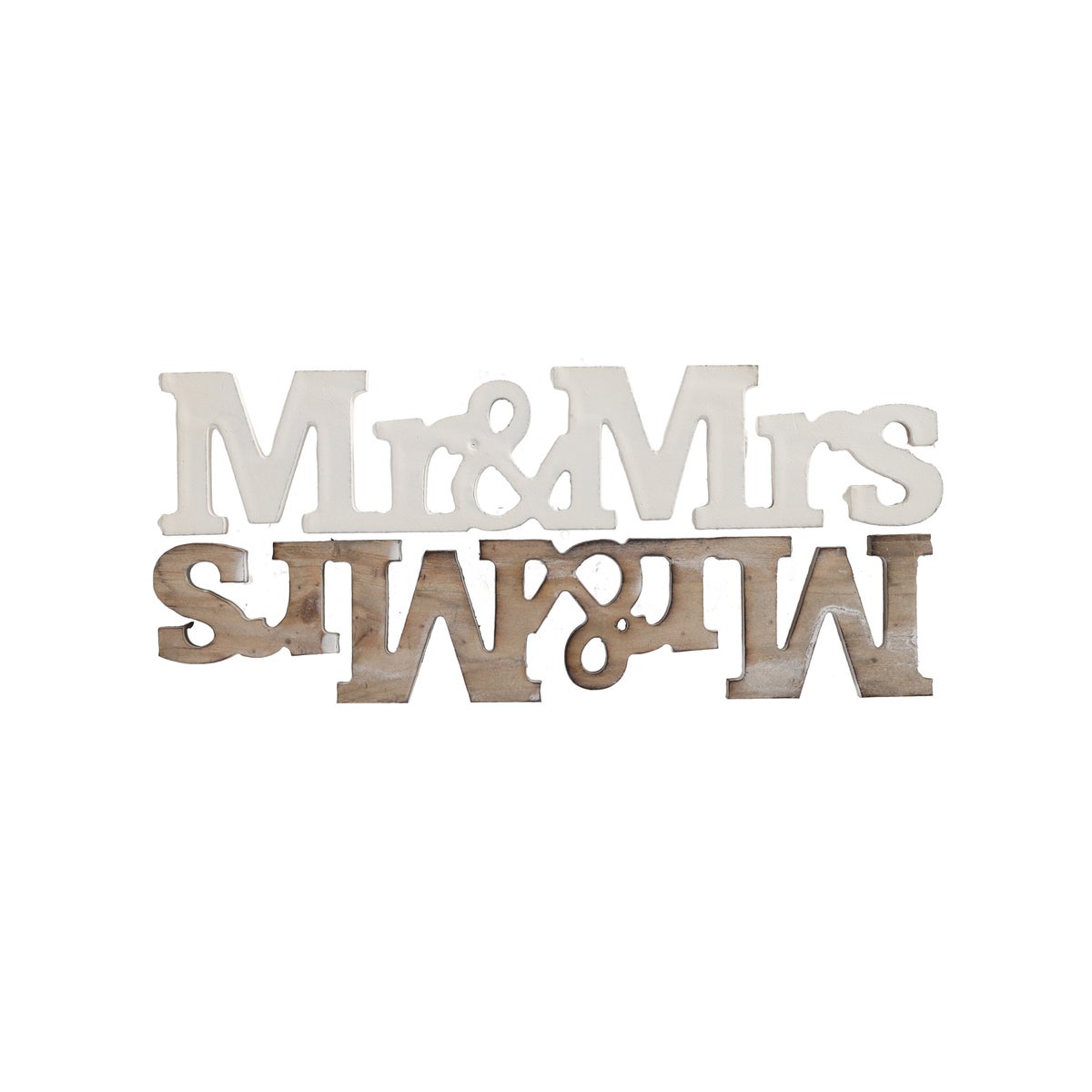 Deco hout Mr&Mrs 24 cm assorti Deco hout Mr&Mrs 24 cm assorti