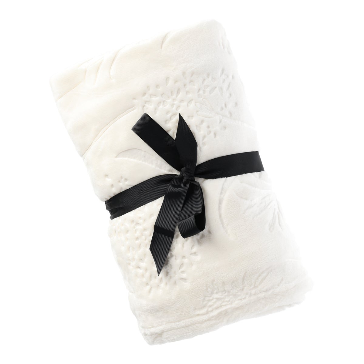 Fleece deken flower 130x170cm creme Fleece deken flower 130x170cm creme