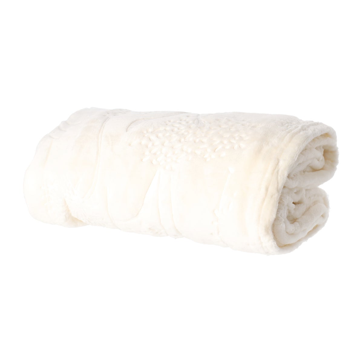 Fleece deken flower 130 x 170 cm creme Fleece deken flower 130 x 170 cm creme