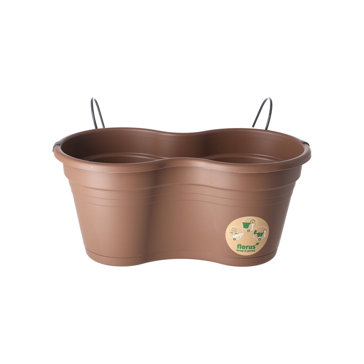 Balkonpot set 37 cm taupe Florus Balkonpot set 37 cm taupe Florus