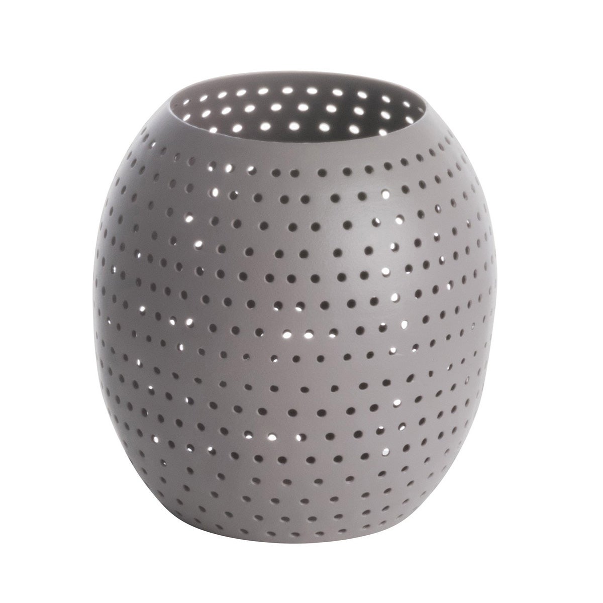 Lantaarn gaatjes 10 cm grijs Lantaarn gaatjes 10 cm grijs