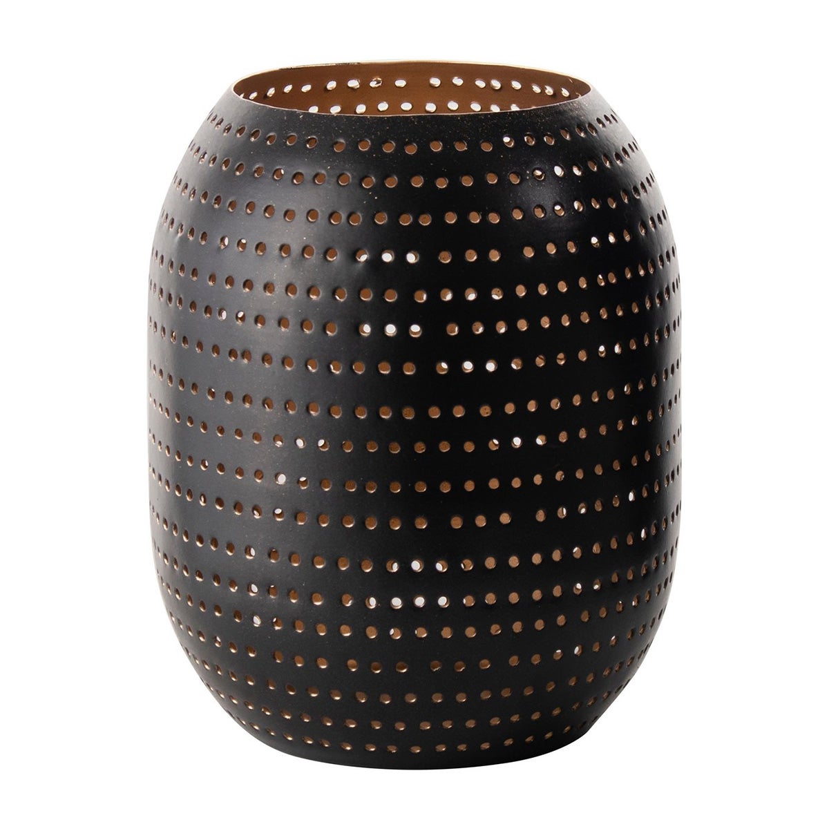 Lantaarn gaatjes 15 cm zwart Lantaarn gaatjes 15 cm zwart