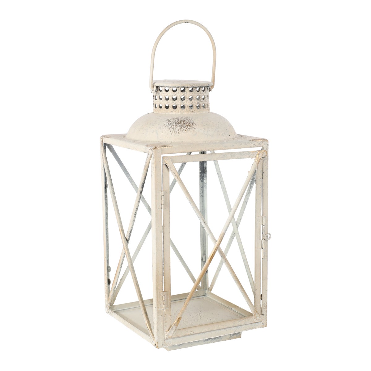 Lantaarn antiek wit 39 cm Lantaarn antiek wit 39 cm