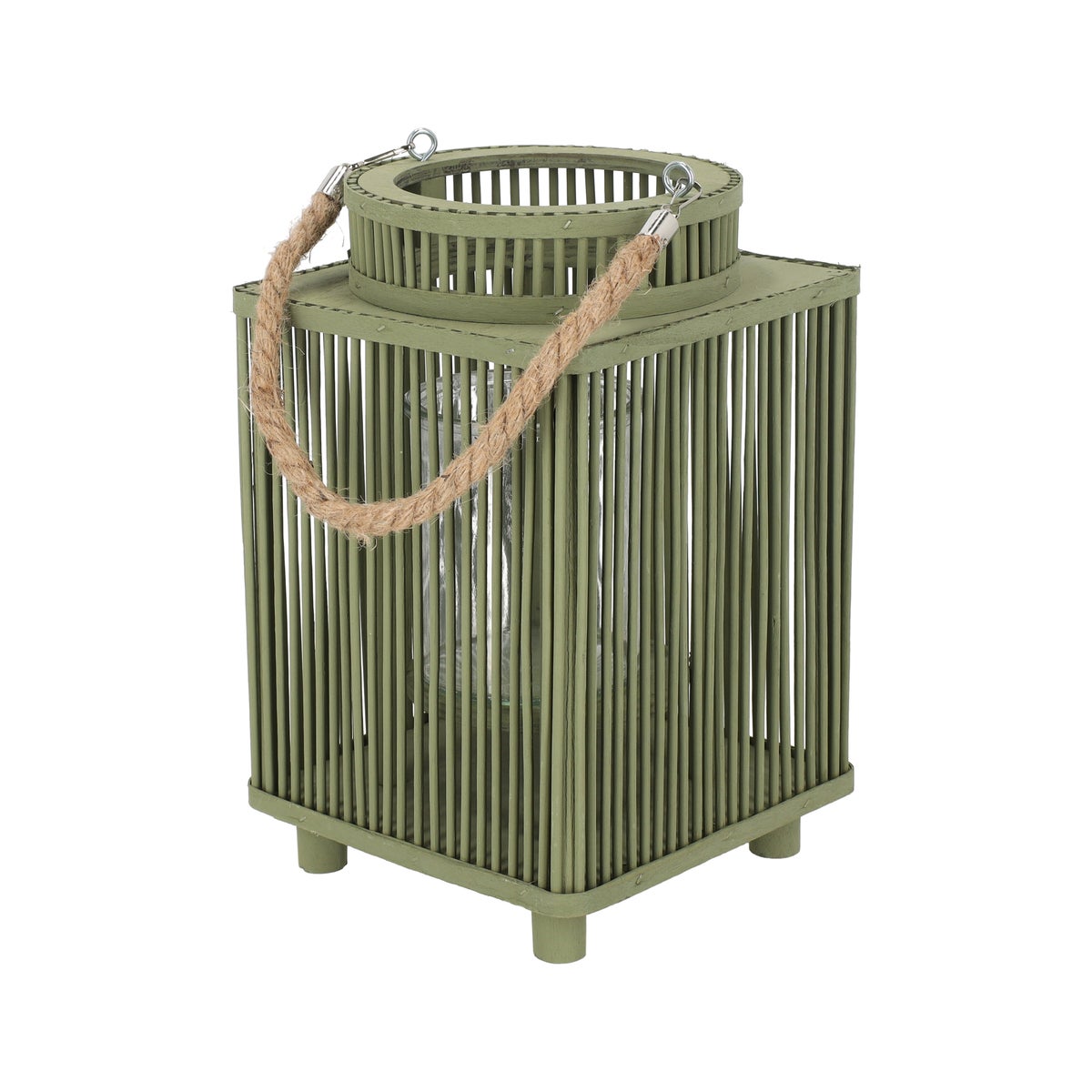 Windlicht Genay groen 26 cm Windlicht Genay groen 26 cm