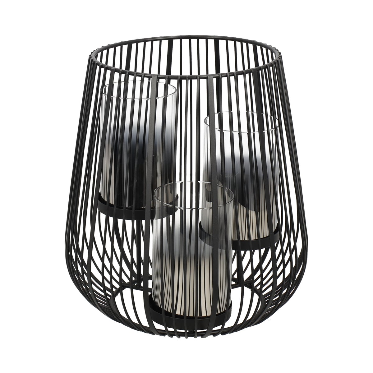 Kaarshouder zwart 23 x 23 x 26 cm Kaarshouder zwart 23 x 23 x 26 cm
