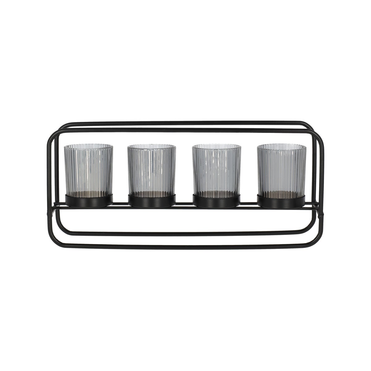 Kaarshouder zwart 35 x 10 x 15 cm Kaarshouder zwart 35 x 10 x 15 cm