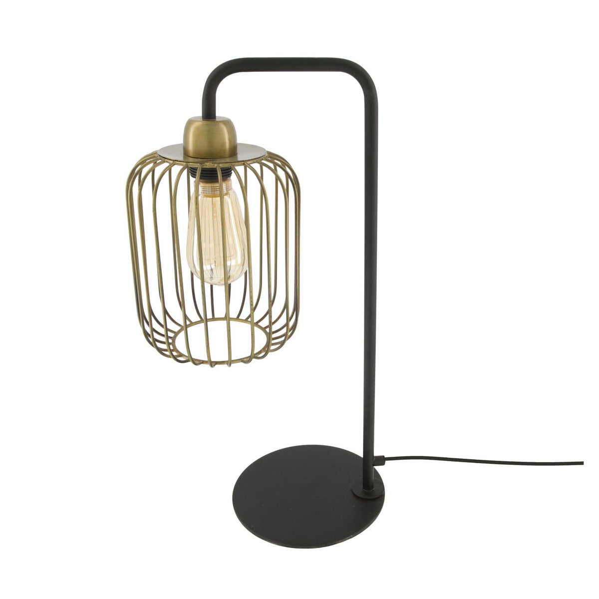 Tafellamp metaal 50 cm antique brass Tafellamp metaal 50 cm antique brass