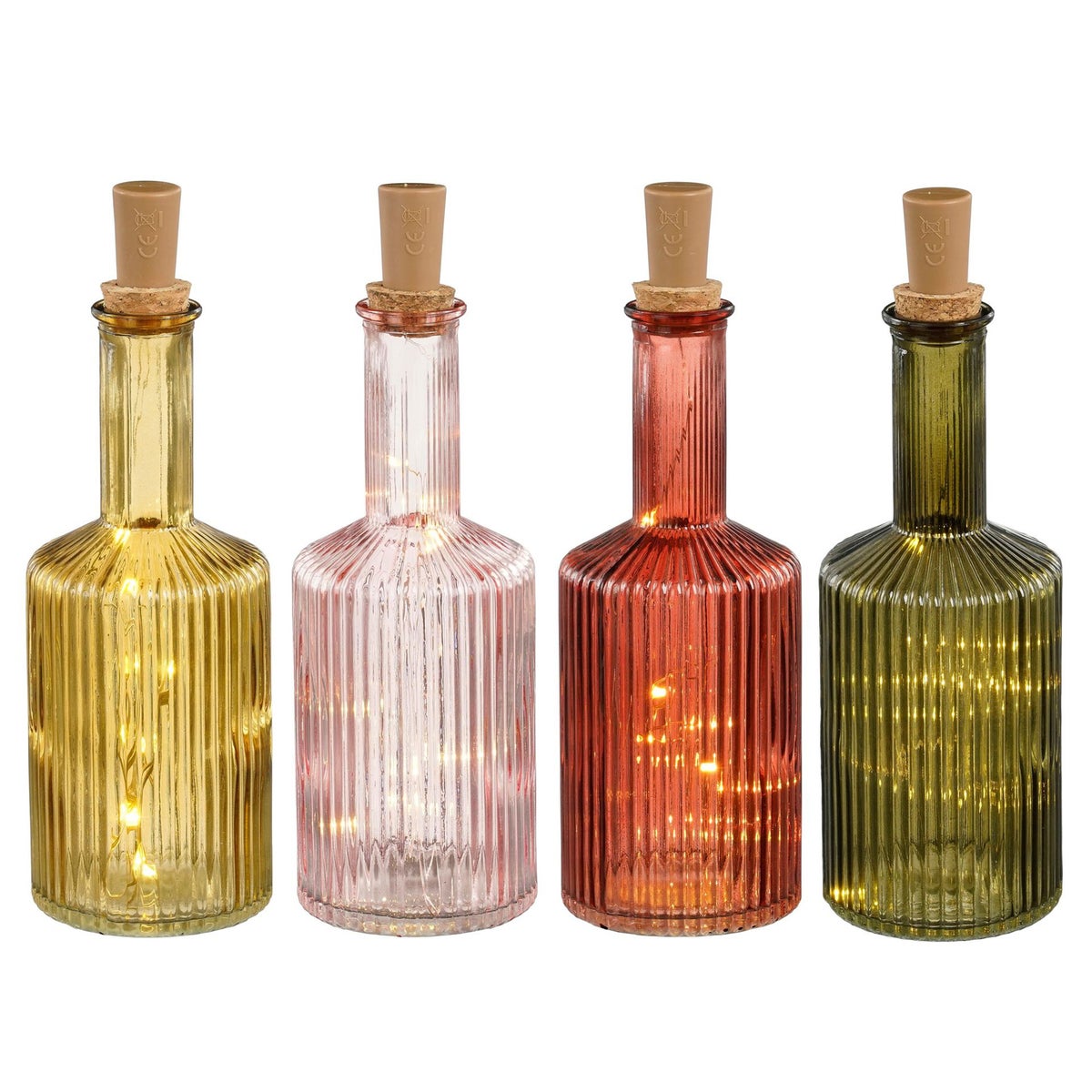 Fles LED 24 cm 4 assorti Fles LED 24 cm 4 assorti