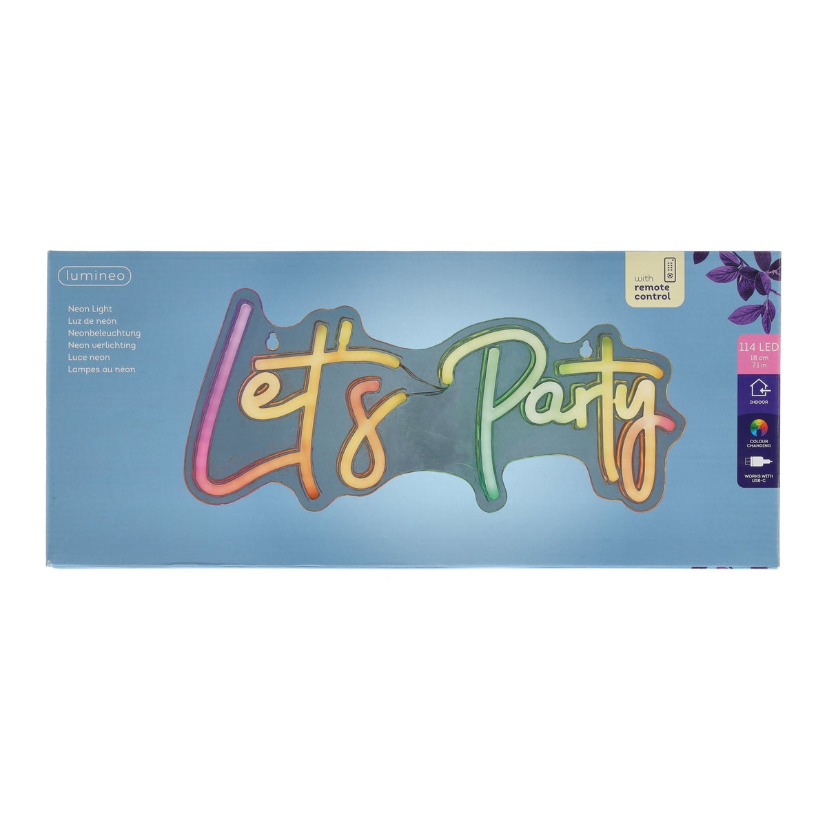 Led neon RGB Let's party Led neon RGB Let's party