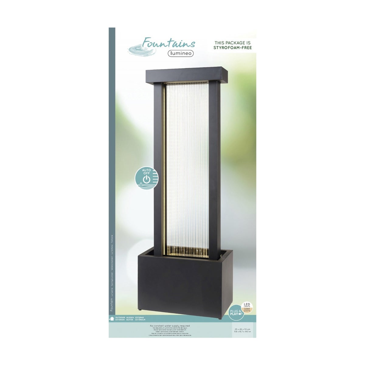 Waterpartij Square 124 cm antraciet Waterpartij Square 124 cm antraciet