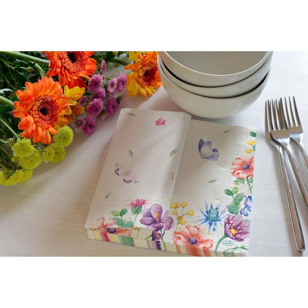 Servet 33 x 33 cm breezy butterflies 20 stuks Servet 33 x 33 cm breezy butterflies 20 stuks
