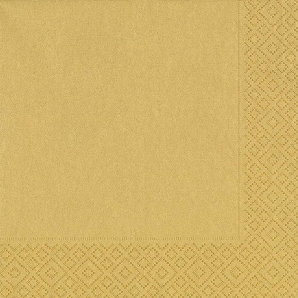 Servet 33 x 33 cm gold 20 stuks Servet 33 x 33 cm gold 20 stuks