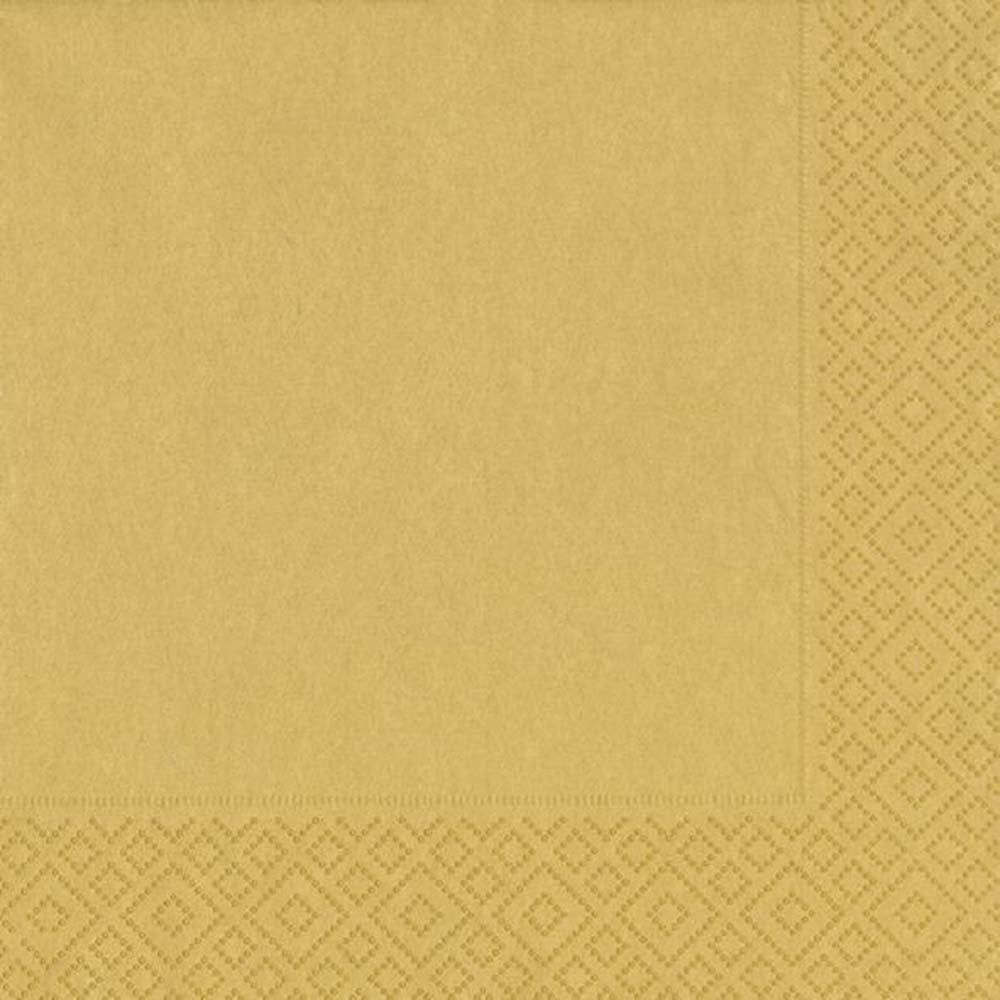 Servet 33 x 33 cm gold 20 stuks Servet 33 x 33 cm gold 20 stuks