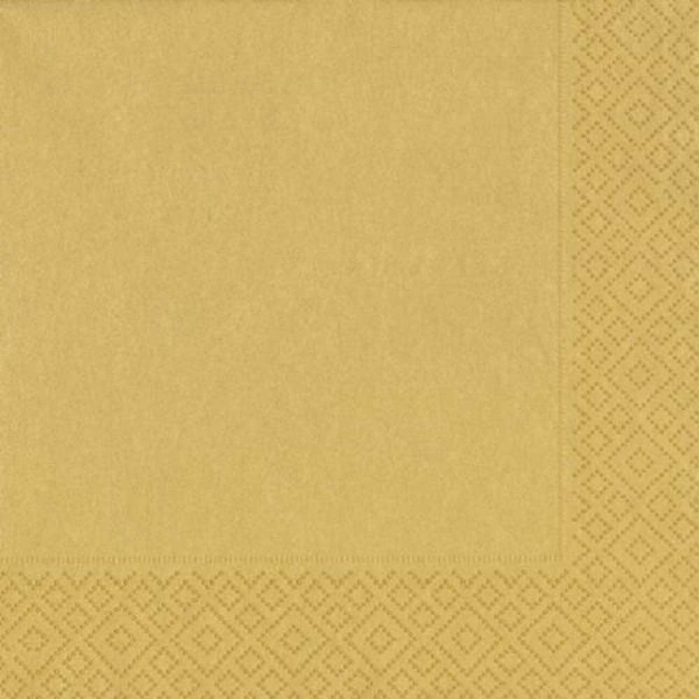 Servet 33 x 33 cm gold 20 stuks Servet 33 x 33 cm gold 20 stuks
