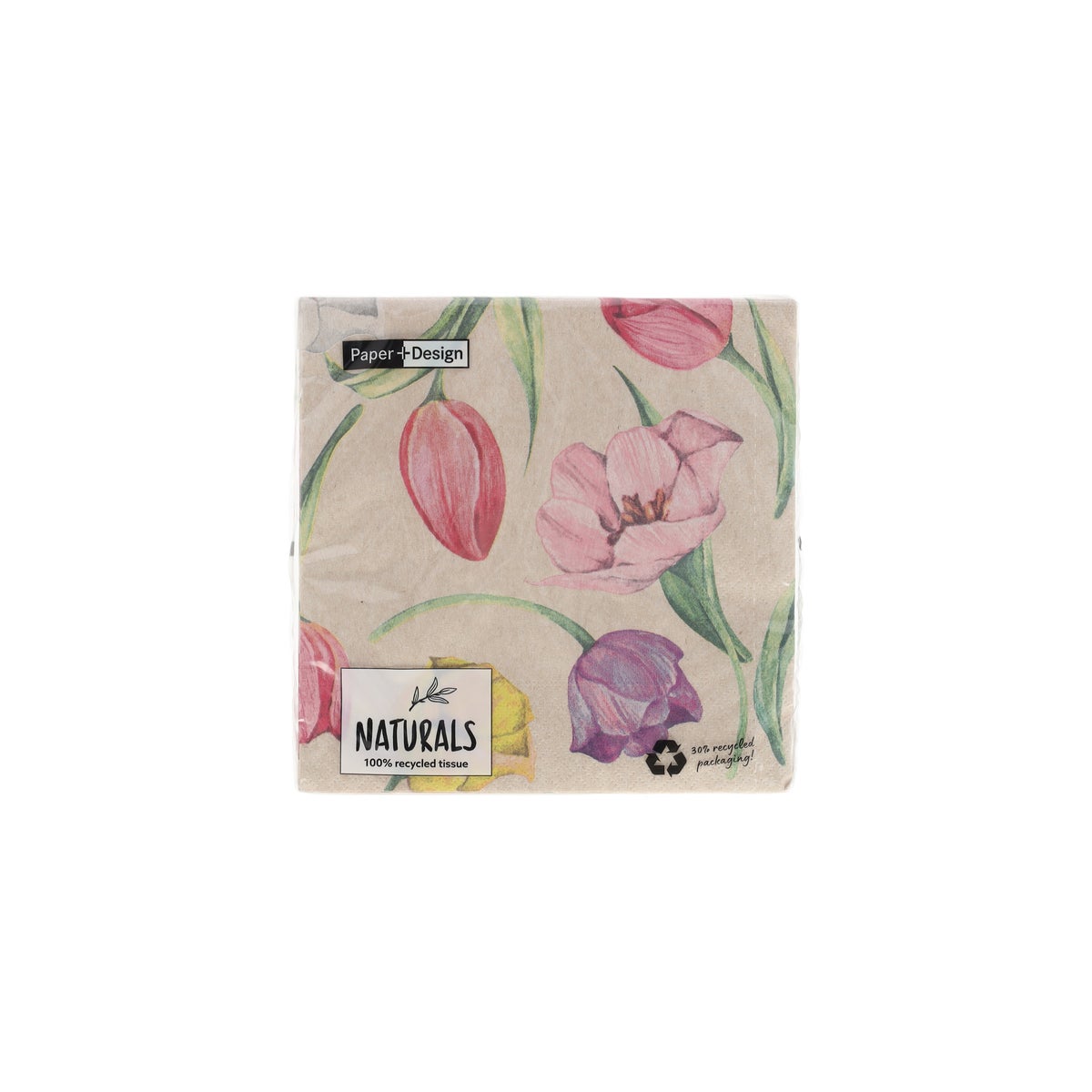 Servet 33 x 33 cm Tulip bloom 20 stuks Servet 33 x 33 cm Tulip bloom 20 stuks