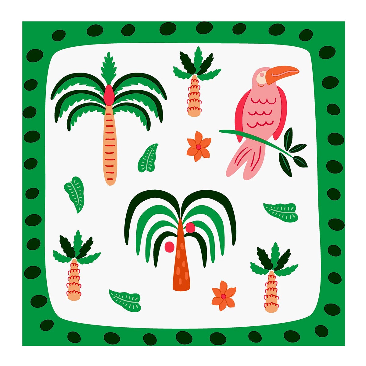 Servet 33 x 33 cm Modern palms 20 stuks Servet 33 x 33 cm Modern palms 20 stuks