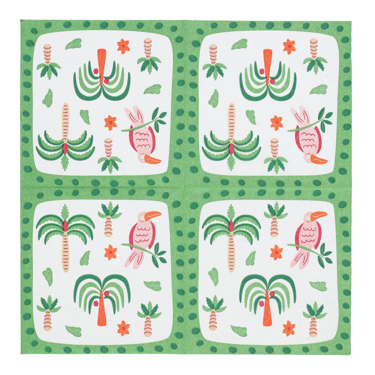 Servet 33 x 33 cm Modern palms 20 stuks Servet 33 x 33 cm Modern palms 20 stuks