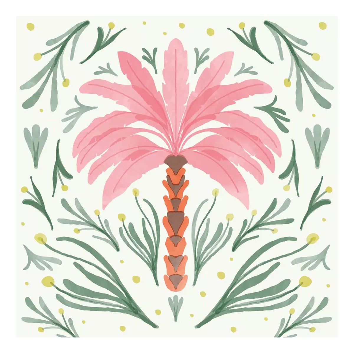 Servet 24 x 24 cm Palm oasis 20 stuks Servet 24 x 24 cm Palm oasis 20 stuks