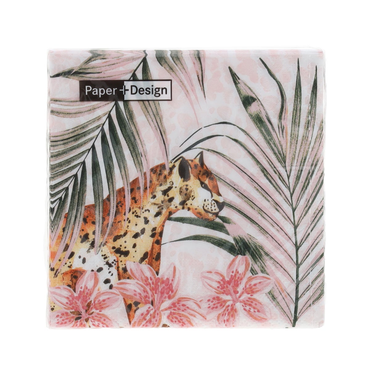 Servet 24 x 24 cm Wild palms 20 stuks Servet 24 x 24 cm Wild palms 20 stuks