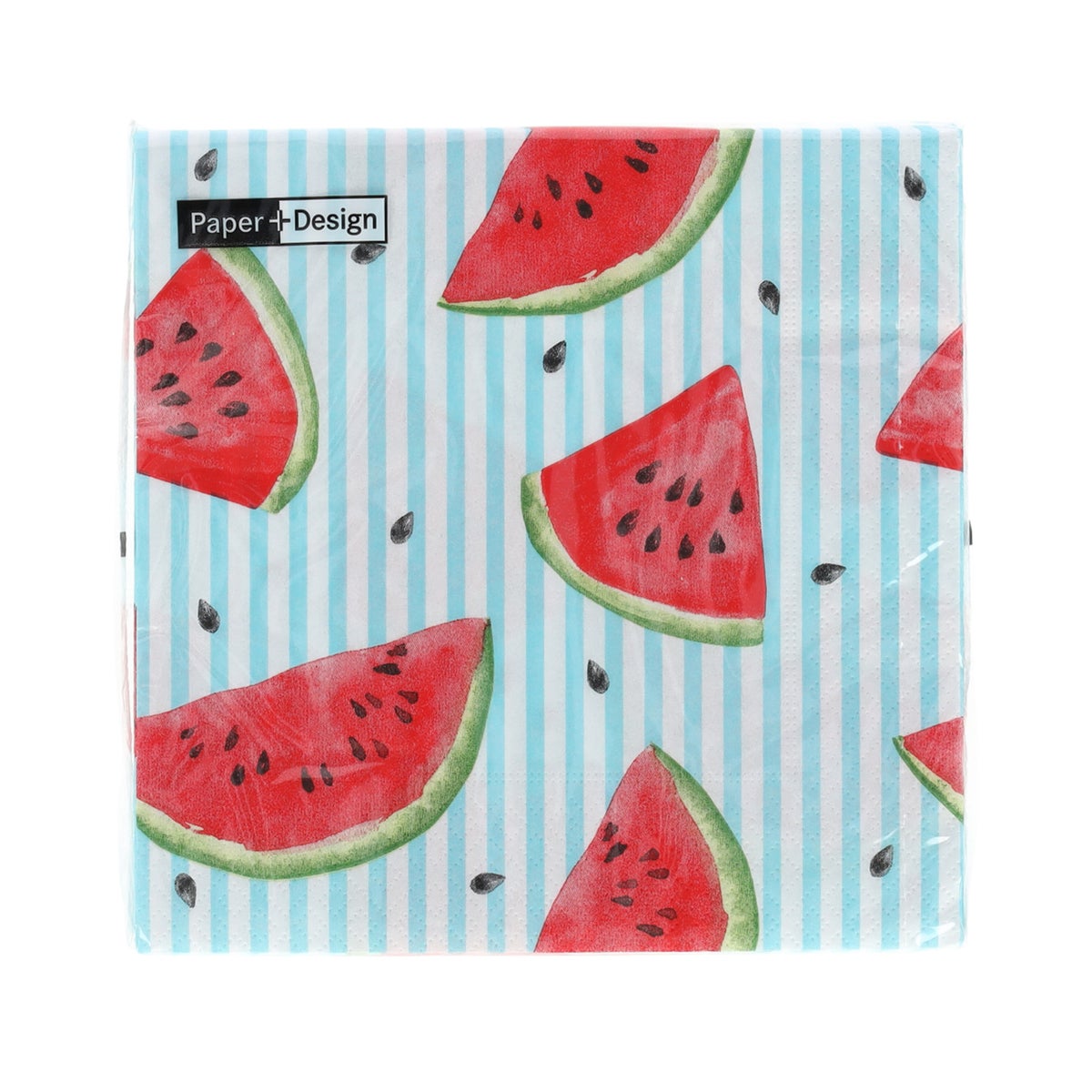 Servet 33 x 33 cm Melon lines 20 stuks Servet 33 x 33 cm Melon lines 20 stuks