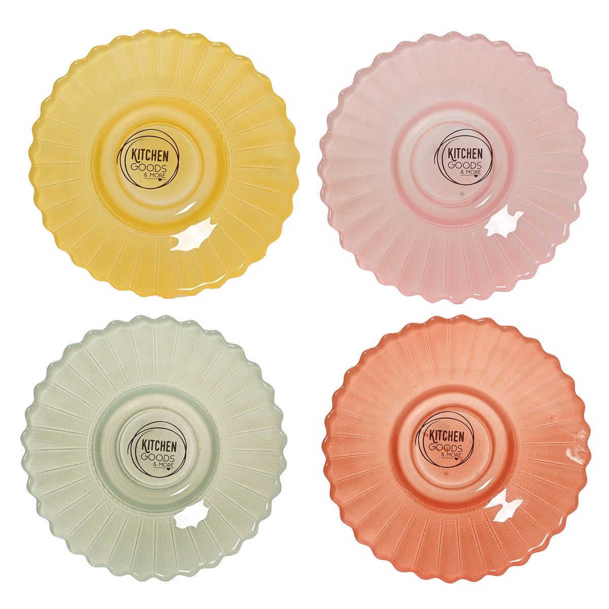 Bord glas flower 10 cm Bord glas flower 10 cm