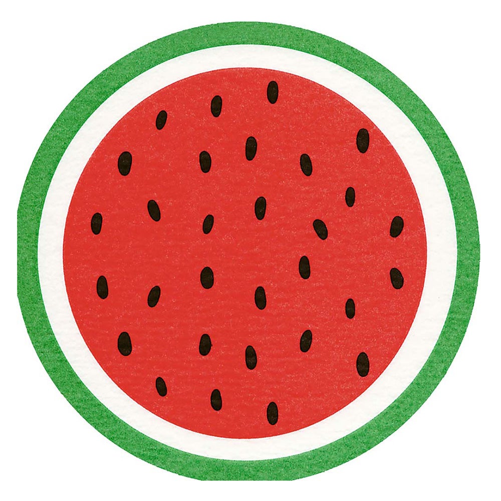 Servet 33 x 33 cm silhouettes meloen 12st Servet 33 x 33 cm silhouettes meloen 12st