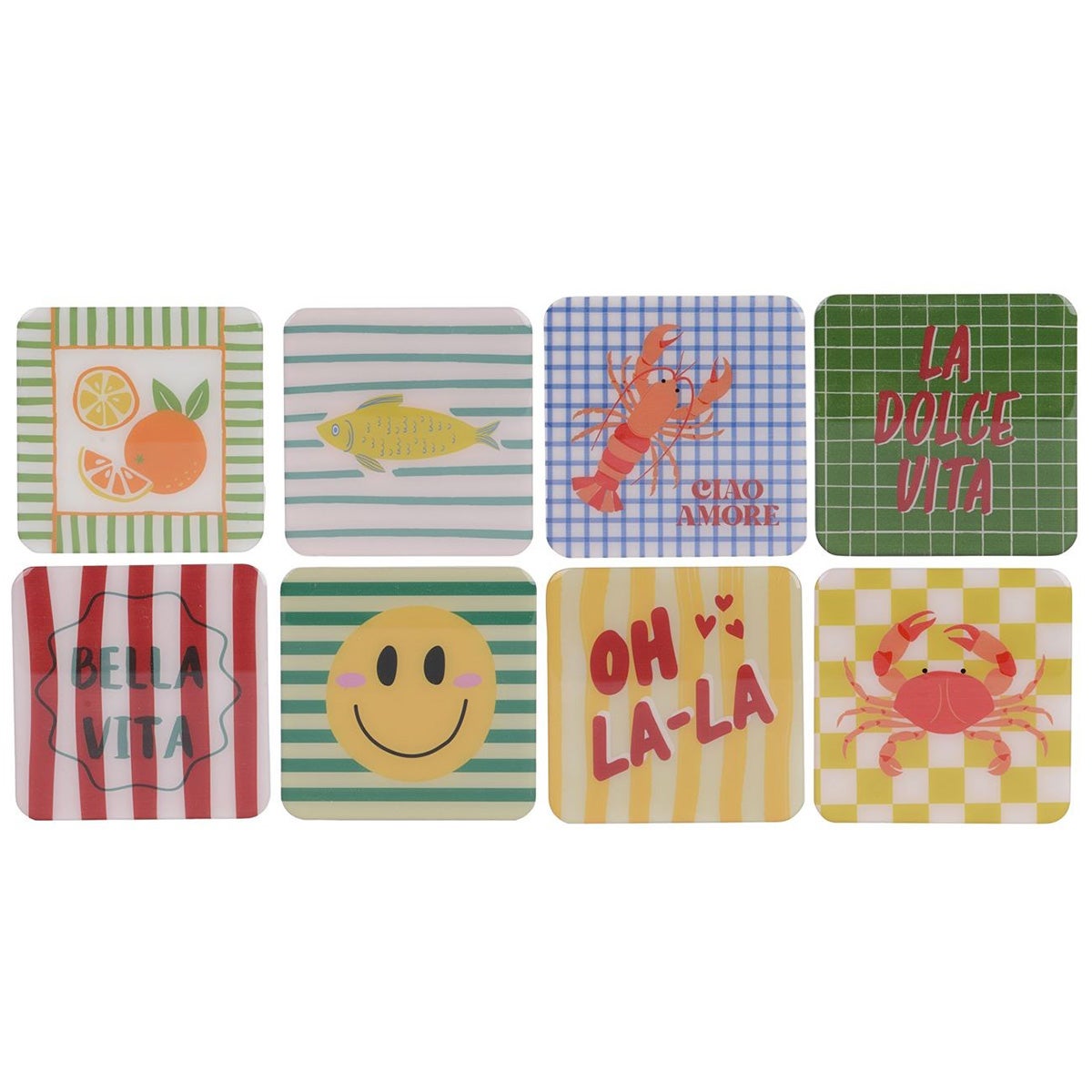 Onderzetter mdf 9 cm 8 assorti Onderzetter mdf 9 cm 8 assorti