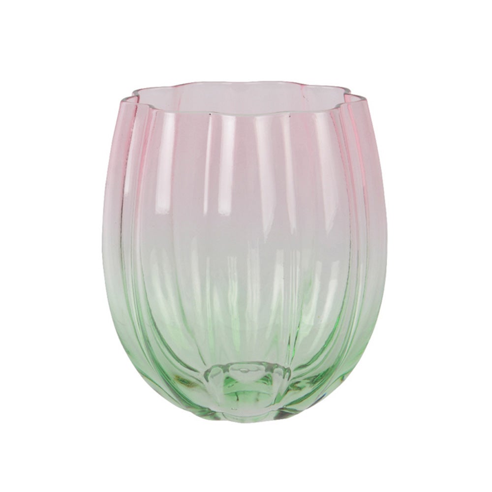 Drinkglas Masos groen/roze 10 cm Drinkglas Masos groen/roze 10 cm