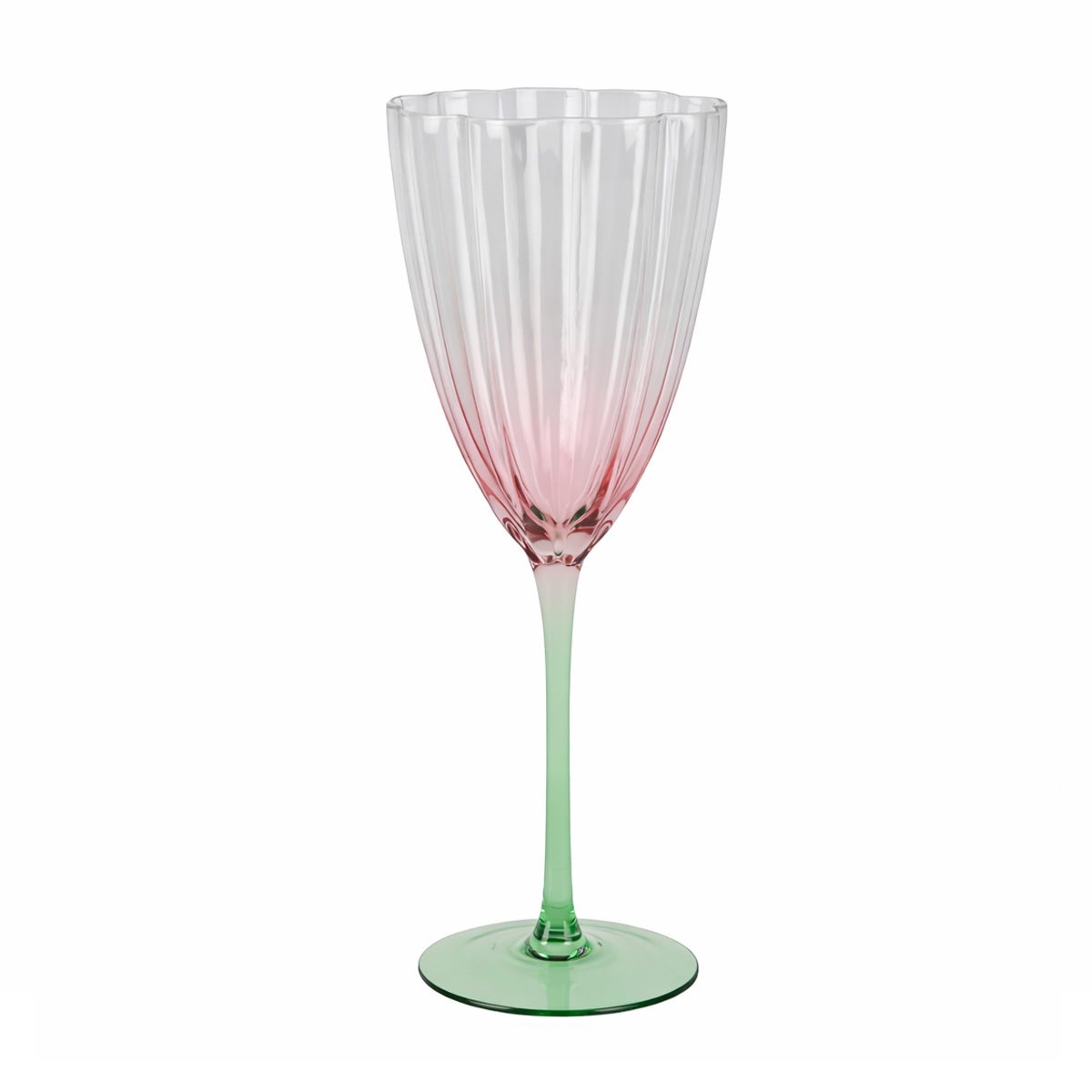 Champagneglas Masos groen roze 23 cm Champagneglas Masos groen roze 23 cm