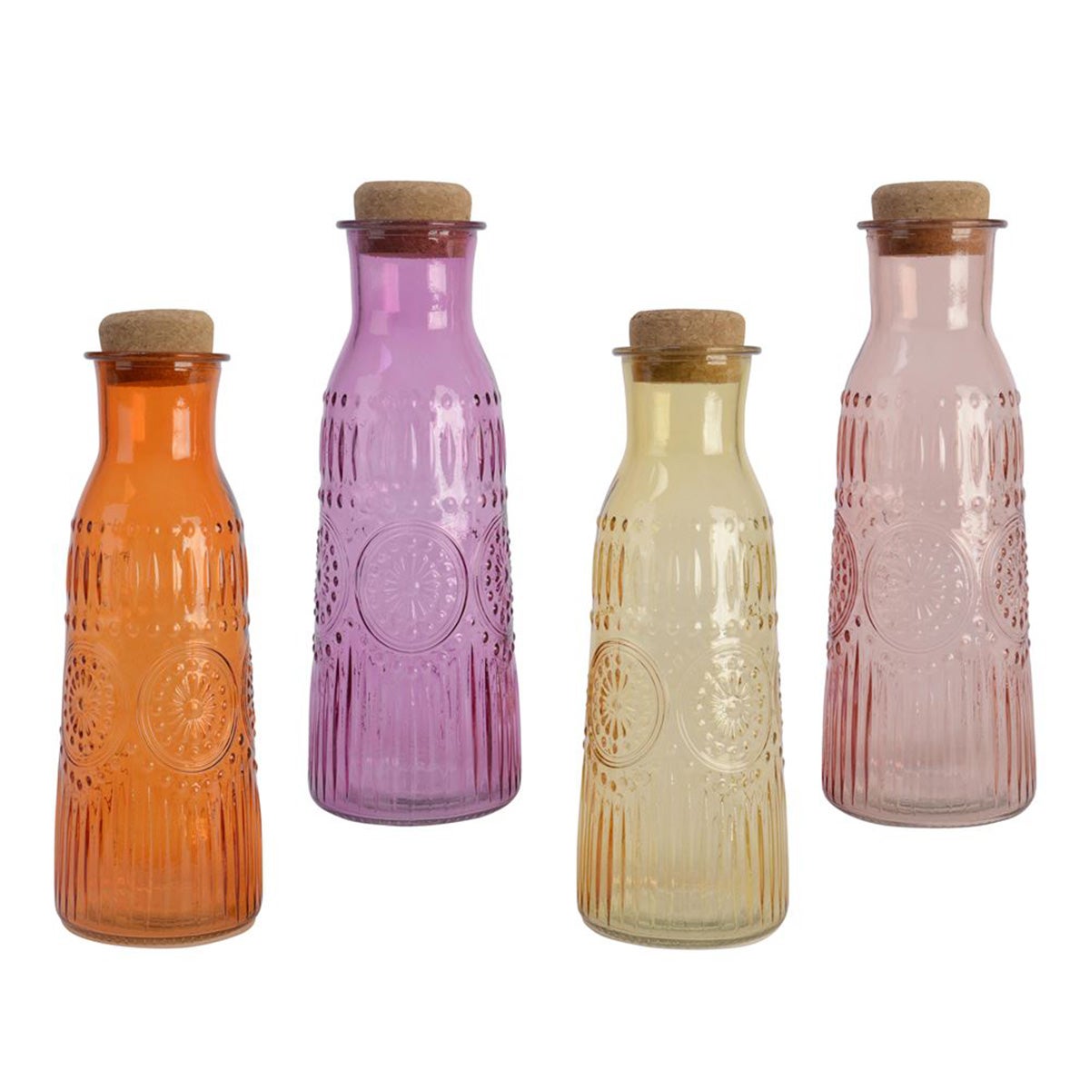 Waterkaraf glas 27 cm 4 assorti Waterkaraf glas 27 cm 4 assorti
