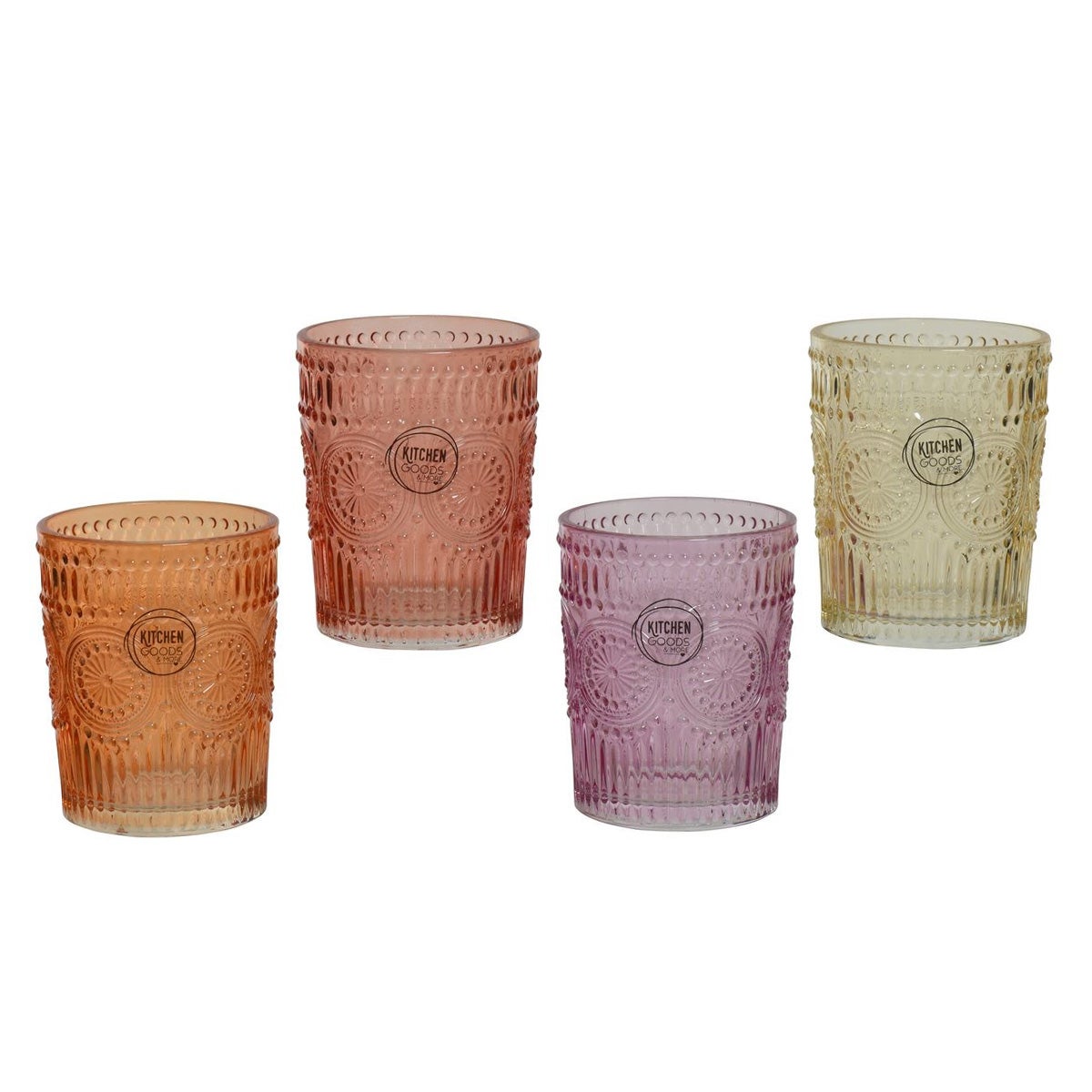 Drinkglas 10 cm 4 assorti Drinkglas 10 cm 4 assorti
