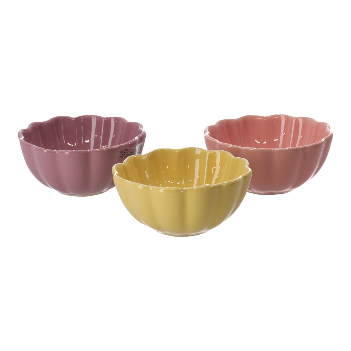 Schaal geel, roze, oranje, paars - 4 assorti Schaal geel, roze, oranje, paars - 4 assorti