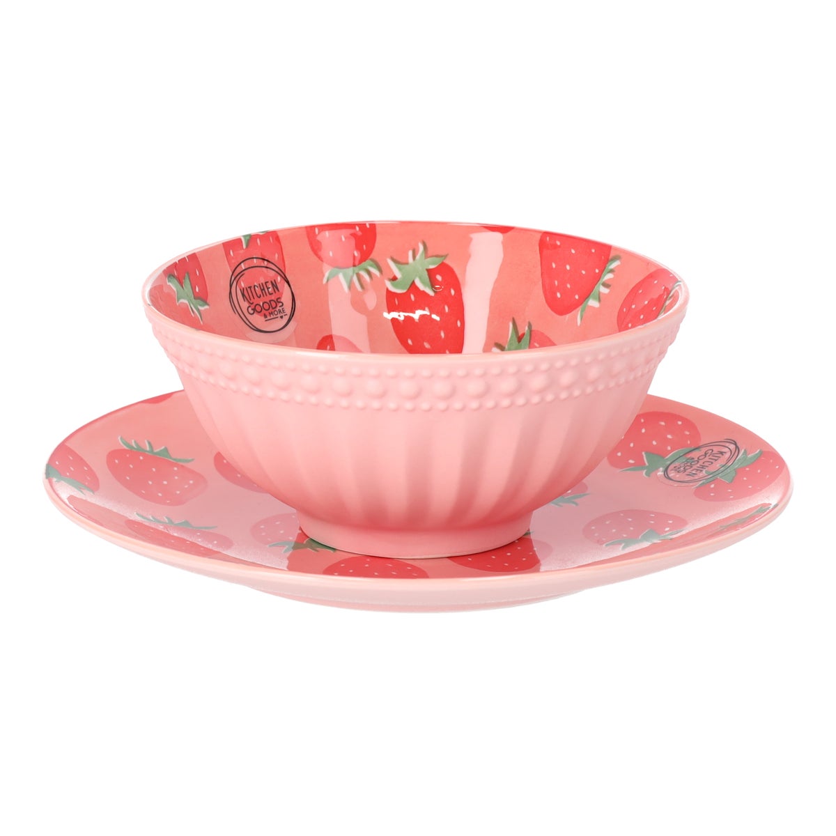 Schaal aardbei 15 cm 2 assorti Schaal aardbei 15 cm 2 assorti