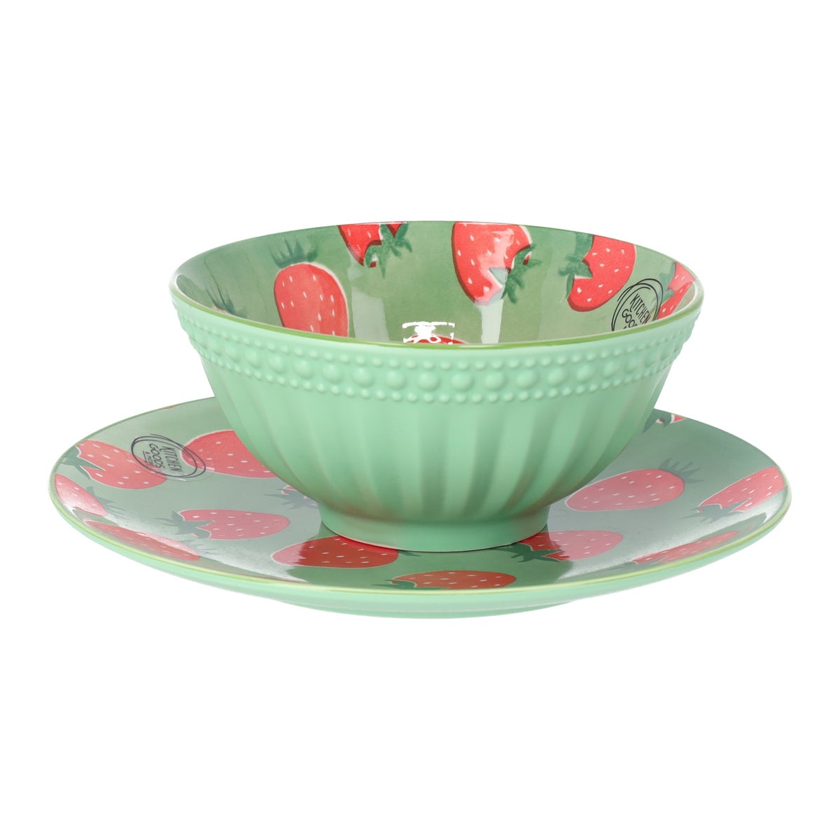 Schaal aardbei 15 cm 2 assorti Schaal aardbei 15 cm 2 assorti