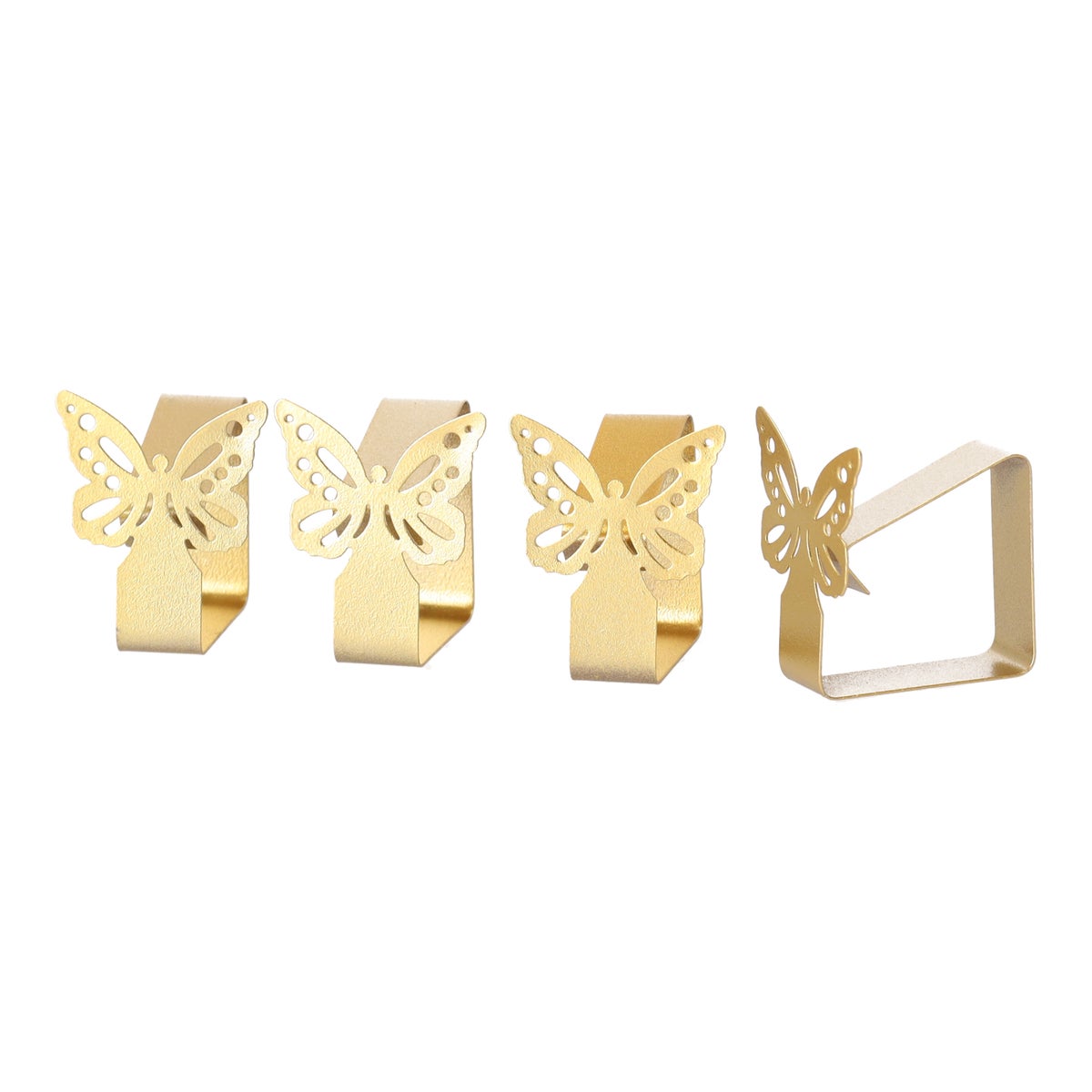 Tafelkleedklem vlinder goud 4 stuks Tafelkleedklem vlinder goud 4 stuks