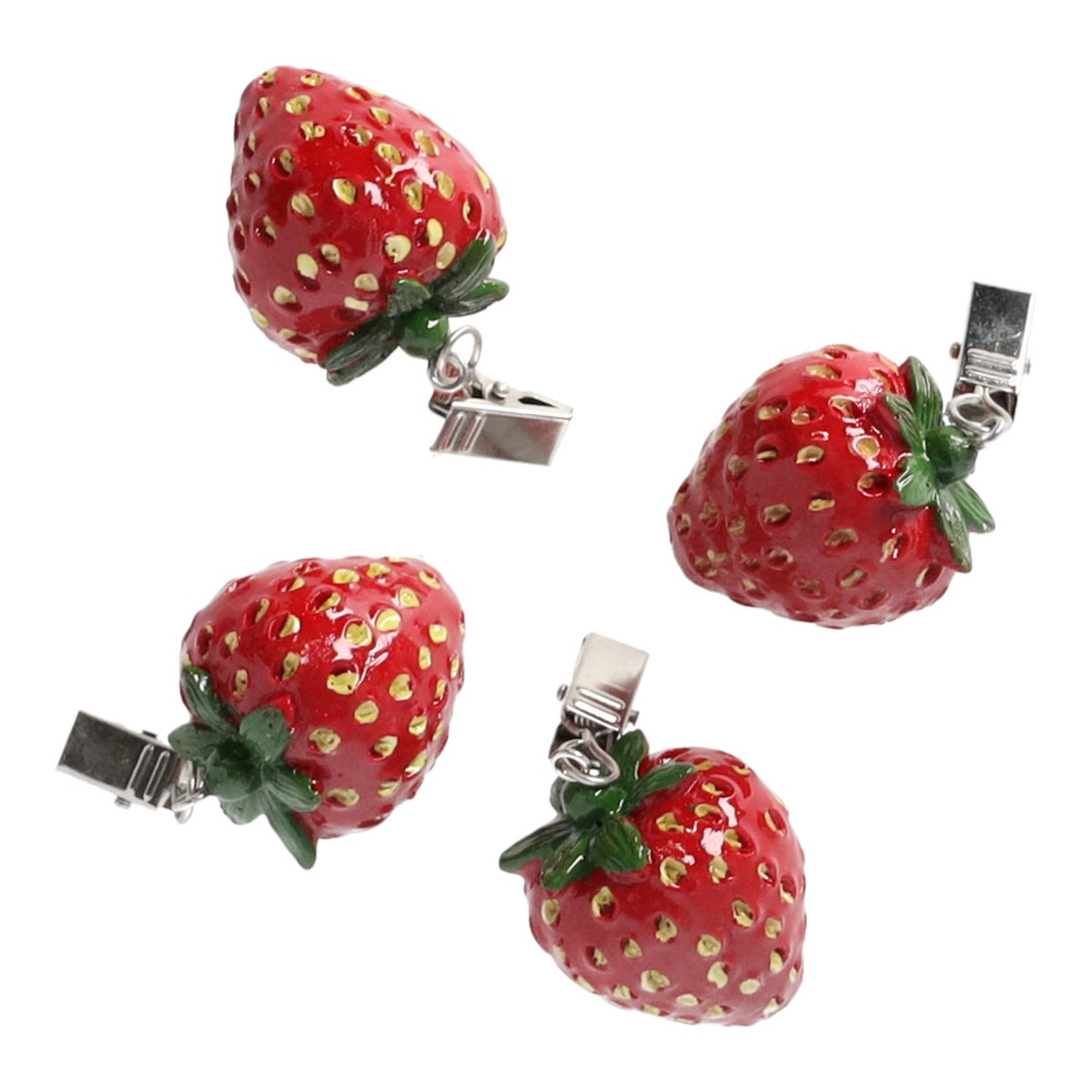 Tafelkleedgewicht aardbei 4 stuks Tafelkleedgewicht aardbei 4 stuks