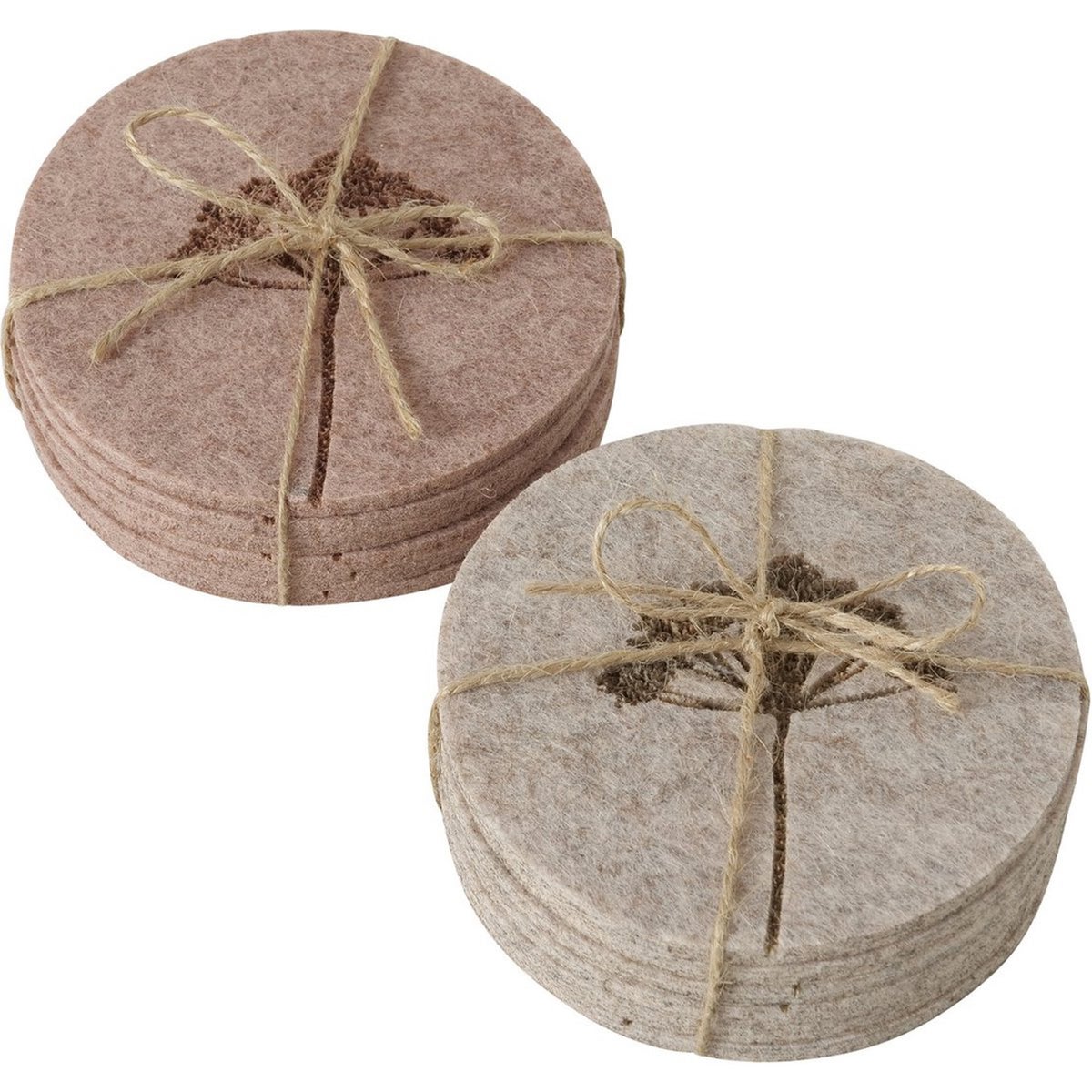 Onderzetters Graser vilt 10 cm 6 stuks 2 assorti Onderzetters Graser vilt 10 cm 6 stuks 2 assorti