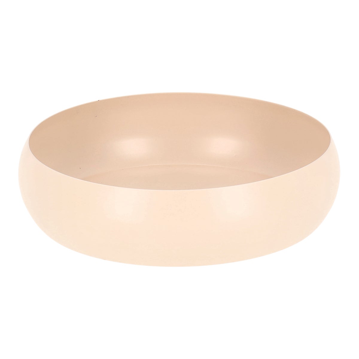 Schaal metaal 22 cm beige Schaal metaal 22 cm beige