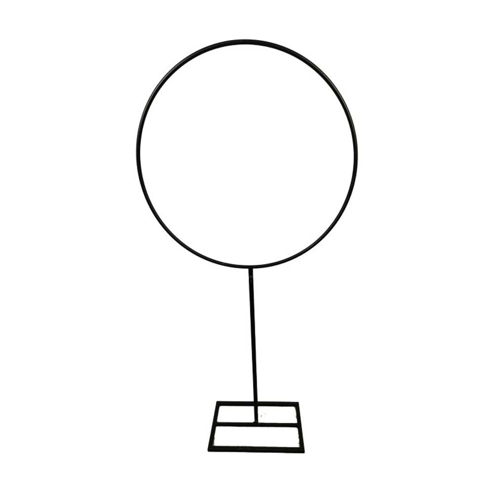 Ring op voet metaal 57 x 120 cm zwart Ring op voet metaal 57 x 120 cm zwart