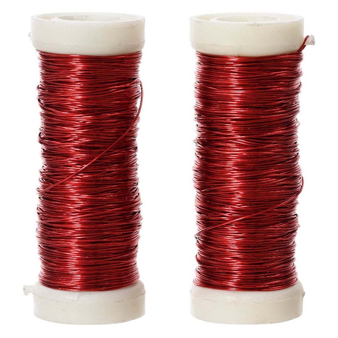 Draad metaal 3 mm 6m rood 2 stuks Draad metaal 3 mm 6m rood 2 stuks