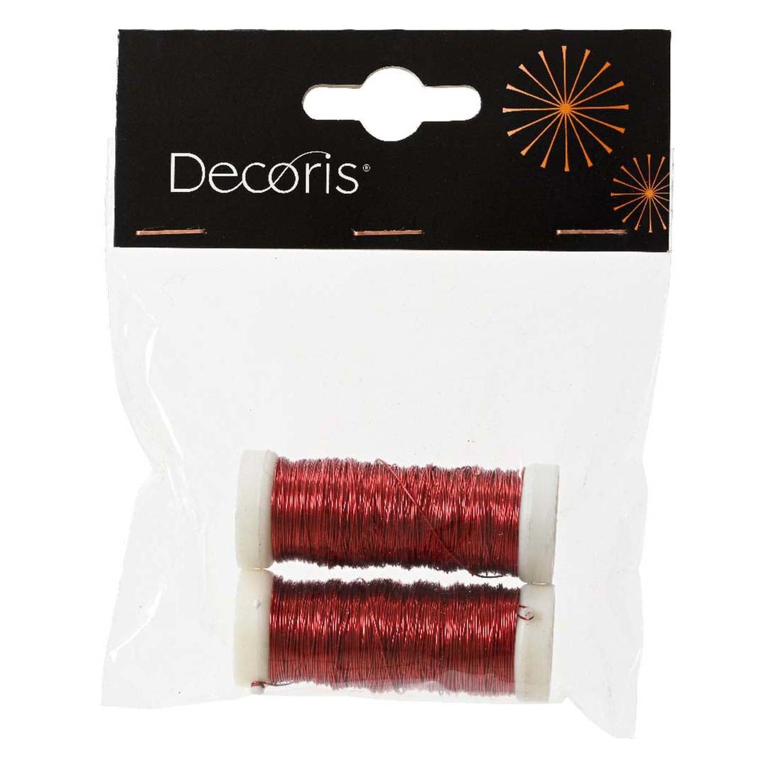 Draad metaal 3 mm 6m rood 2 stuks Draad metaal 3 mm 6m rood 2 stuks