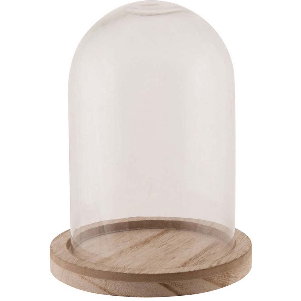 Stolp glas met voet 12 x 13 cm Stolp glas met voet 12 x 13 cm