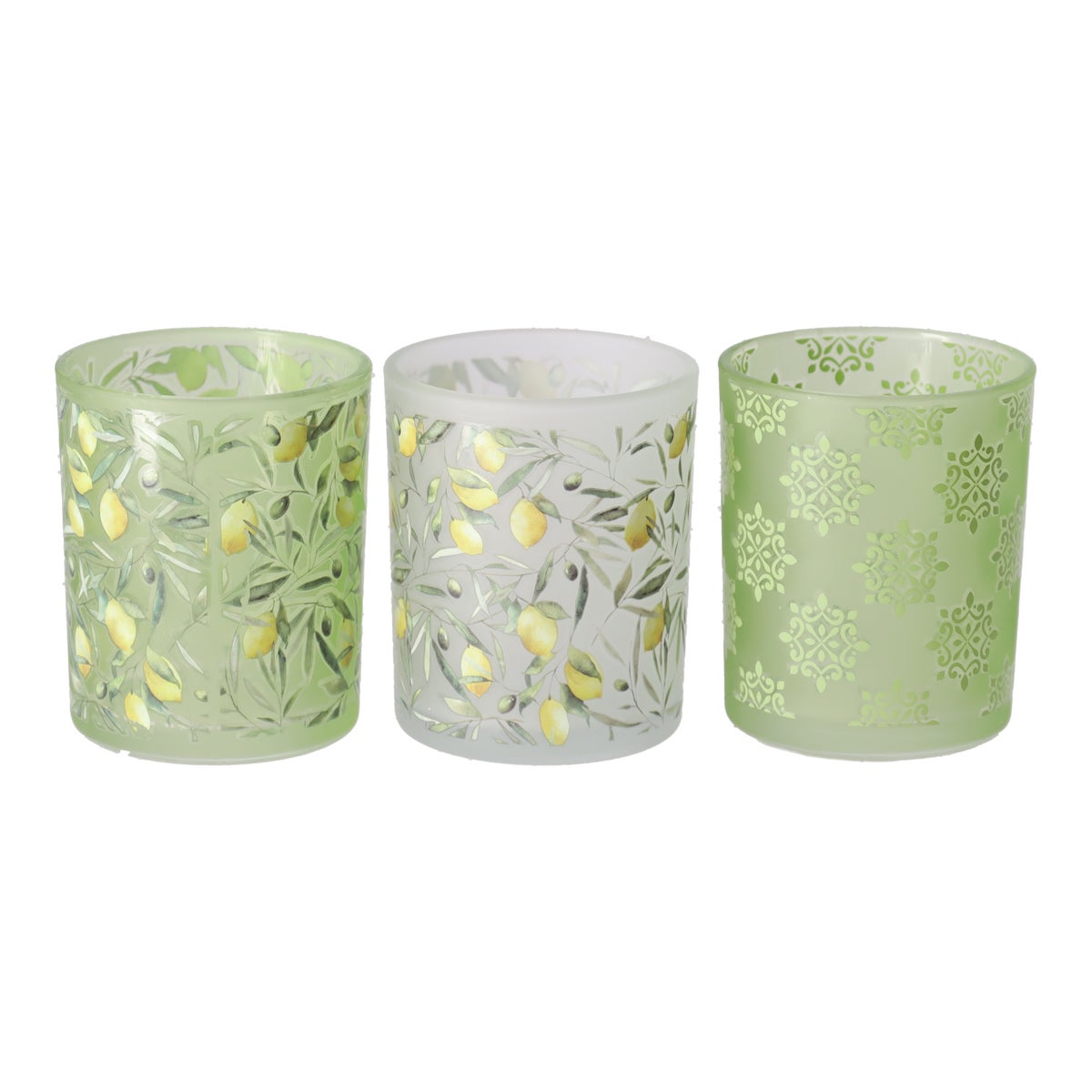 Windlicht Zitronella 10 cm 3 assorti Windlicht Zitronella 10 cm 3 assorti
