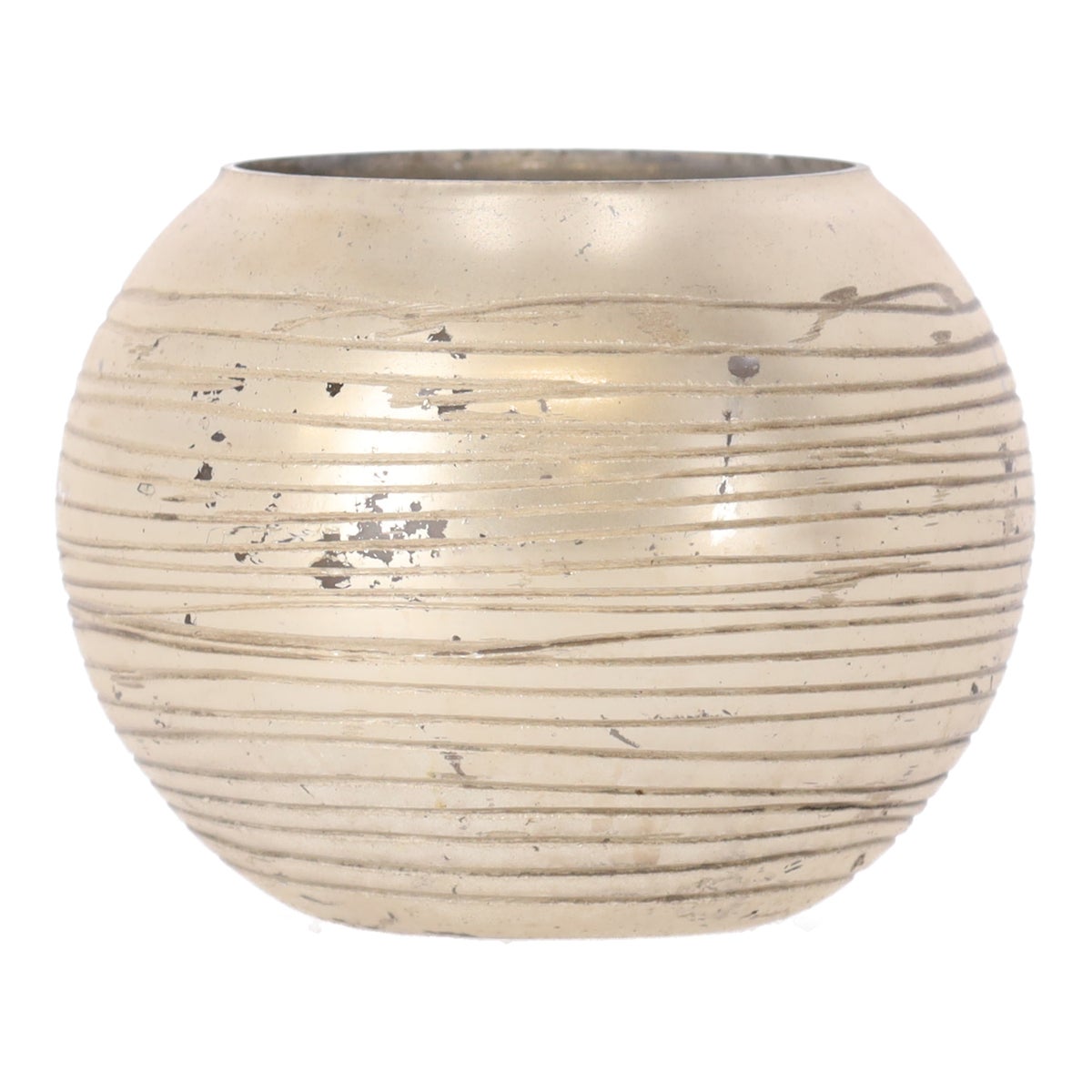 Theelichthouder van glas, zilver, 10 cm Theelichthouder van glas, zilver, 10 cm