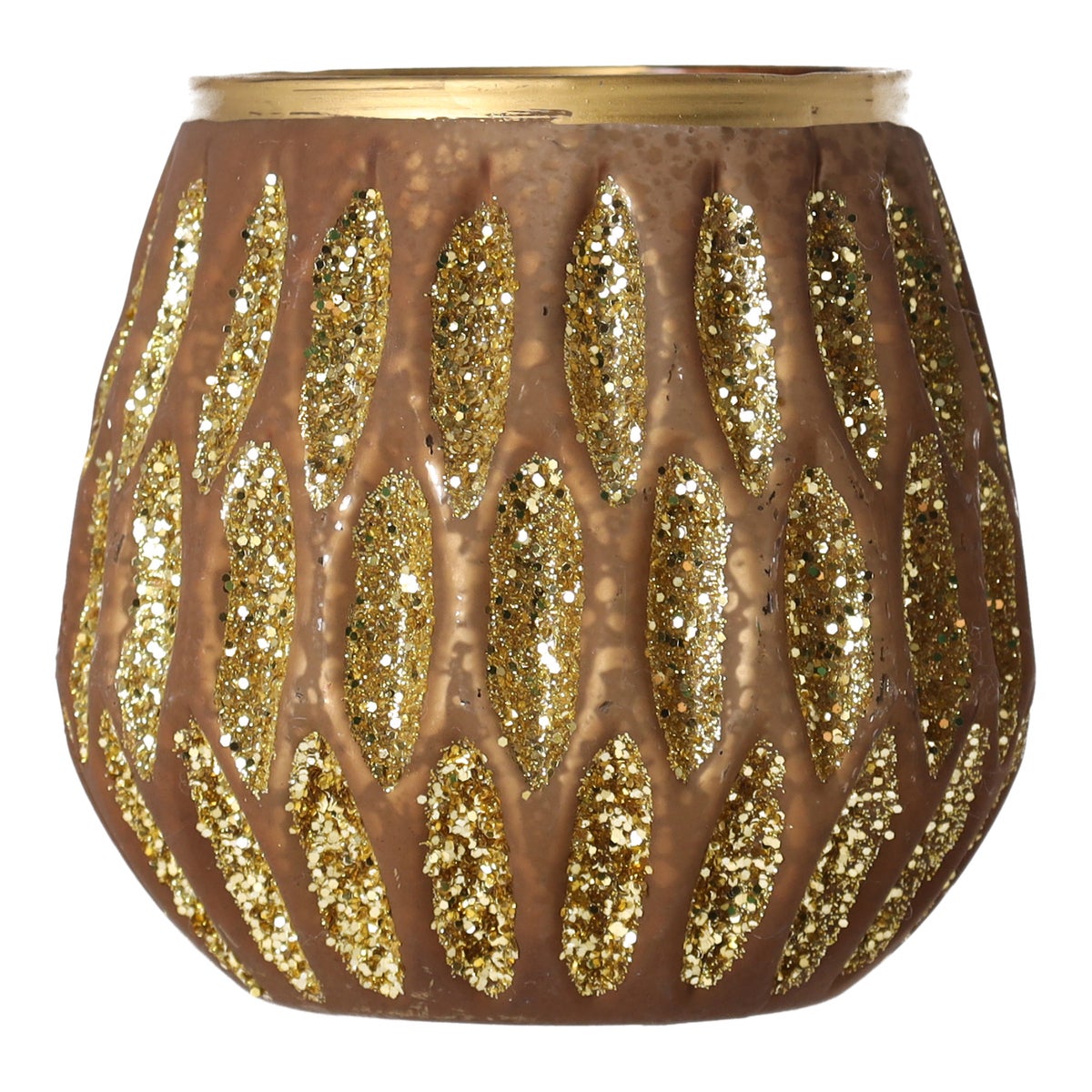 Theelichthouder glas 10 x 10 cm bruin Theelichthouder glas 10 x 10 cm bruin