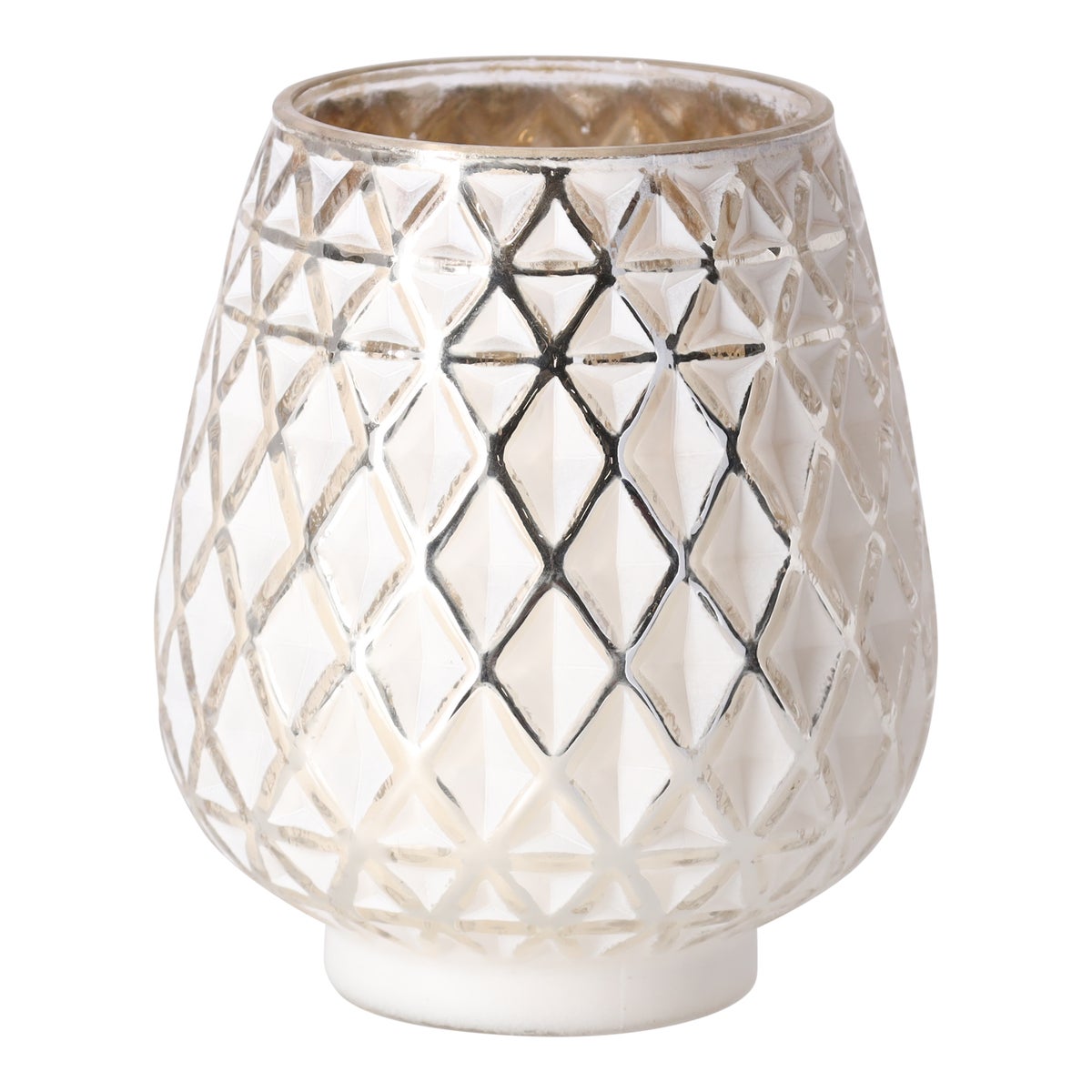 Theelichthouder glas wit 13 x 15 cm Theelichthouder glas wit 13 x 15 cm