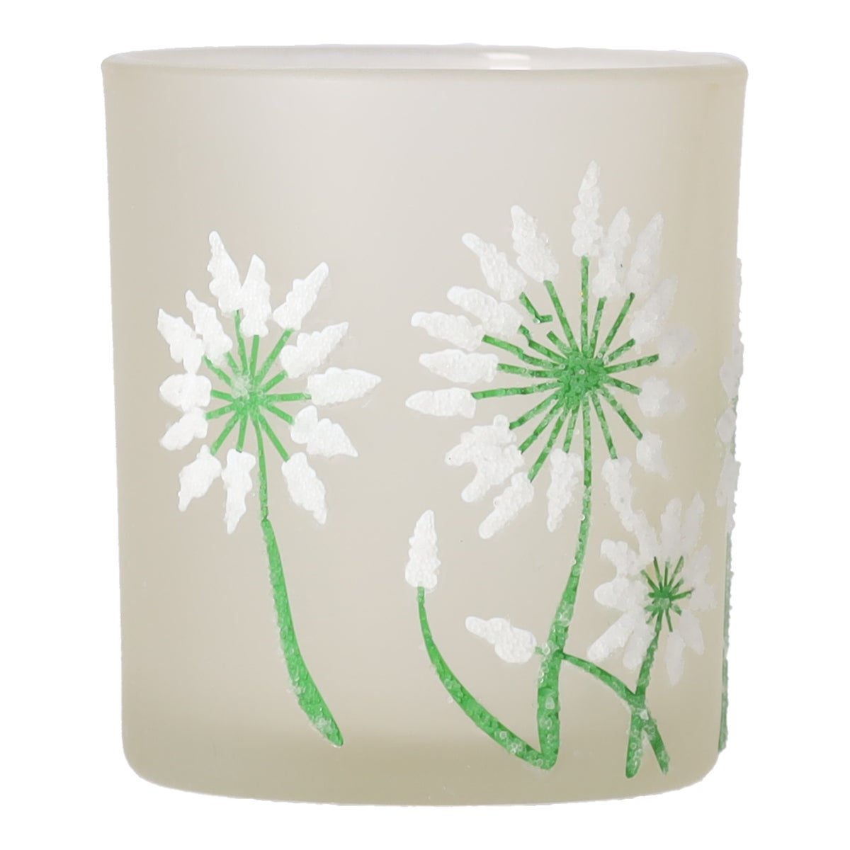 Theelichthouder glas bloem wit 8 cm Theelichthouder glas bloem wit 8 cm
