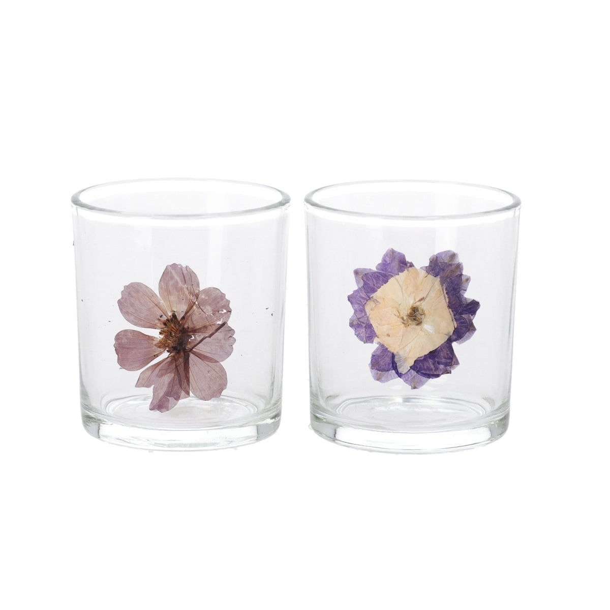 Theelichthouder glas bloem 8 cm Theelichthouder glas bloem 8 cm
